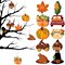 30 Pieces Fall Thanksgiving Wooden Ornaments Thanksgiving Pumpkin Cutouts Fall Mix Colorful Cutouts Turkey Maple Leaves Acorn Wooden Ornament Fall Hanging Ceiling
